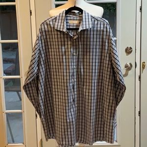 Michael Kors Blue Long Sleeve Button Dress Shirt Men’s Tall